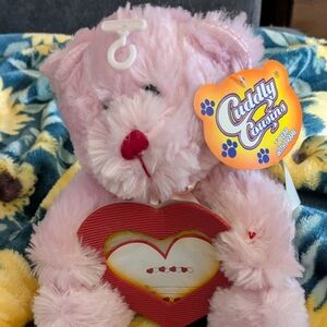 Cuddly Cousins Pink Teddy Bear with Heart